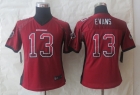 Women 2014 New Nike Tampa Bay Buccaneers 13 Evans Drift Fashion Red Elite Jerseys