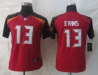 Women 2014 New Nike Tampa Bay Buccaneers 13 Evans Red Limited Jerseys