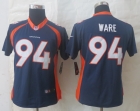 Women Nike Denver Broncos 94 Ware Blue Limited Jerseys
