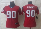 Women Nike Houston Texans 90 Clowney Red Limited Jerseys