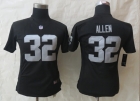 Women Nike Oakland Raiders 32 Allen Black Limited Jerseys