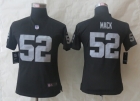 Women Nike Oakland Raiders 52 Mack Black Limited Jerseys