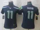 Women Nike Seattle Seahawks 11 Harvin Blue Limited Jerseys