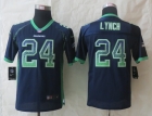 Youth 2014 New Nike Seattle Seahawks 24 Lynch Drift Fashion Blue Elite Jerseys