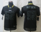 Youth Nike Green Bay Packers 52 Matthews Lights Out Black Elite Jerseys