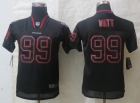 Youth Nike Houston Texans 99 Watt Lights Out Black Elite Jerseys