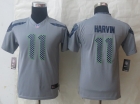 Youth Nike Seattle Seahawks 11 Harvin Grey Limited Jerseys