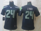 Youth Nike Seattle Seahawks 24 Lynch Blue Limited Jerseys