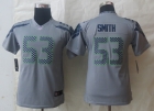 Youth Nike Seattle Seahawks 53 Smith Grey Limited Jerseys