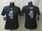 Women New Nike Oakland Raiders 4 Carr Black Limited Jersey