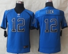 Youth 2014 New Nike Indianapolis Colts 12 Luck Drift Fashion Blue Elite Jerseys