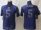 Youth 2014 New Nike Baltimore Ravens 5 Flacco Drift Fashion Purple Elite Jerseys