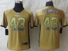 Youth 2014 New Nike Pittsburgh Steelers 43 Polamalu Drift Fashion Gold Elite Jerseys