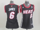 Women Jersey Heat James 6#  black