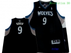 NBA jerseys Minnesota timberwolve 9# RUBIO black