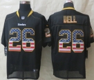 2014 New Nike Pittsburgh Steelers 26 Bell USA Flag Fashion Black Elite Jerseys